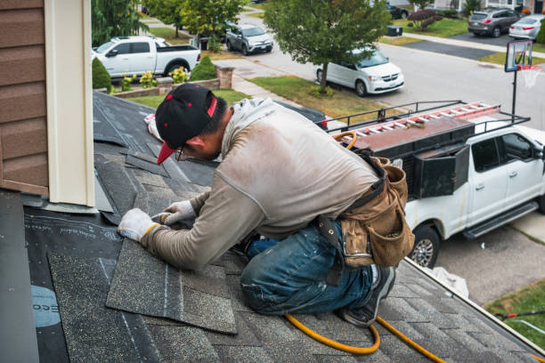 Professional Gutter Repair And Installation technician working in New Hampton, IA